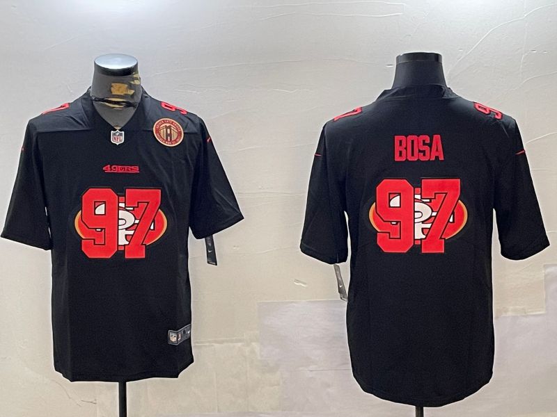Men San Francisco 49ers #97 Bosa Black Fashion 2024 Nike Limited NFL Jersey style 7->pittsburgh steelers->NFL Jersey